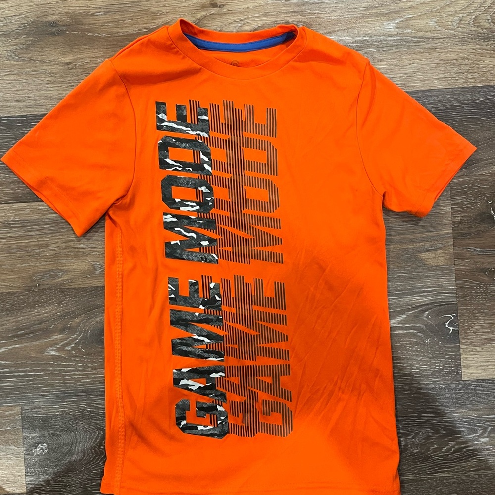 Quechua Vibrant Orange Kids Tee with Graphic Print